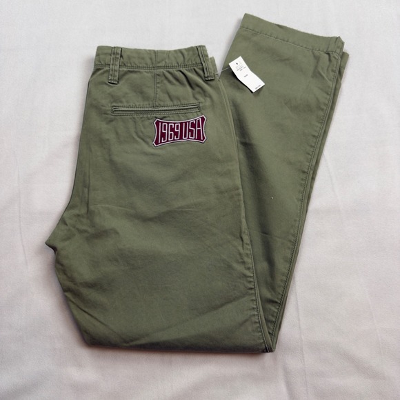 GAP Other - GAP Mens Slim Fit Military Patches Chino Pants 30x30 Olive Green‎ NWT